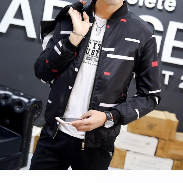 men's jackets 2018 spring and autumn new korean version of the t-shirt printing slim young men casual gown, Black;brown
men's jackets 2018 spring and autumn new korean version of the t-shirt printing slim young men casual gown, Black;brown