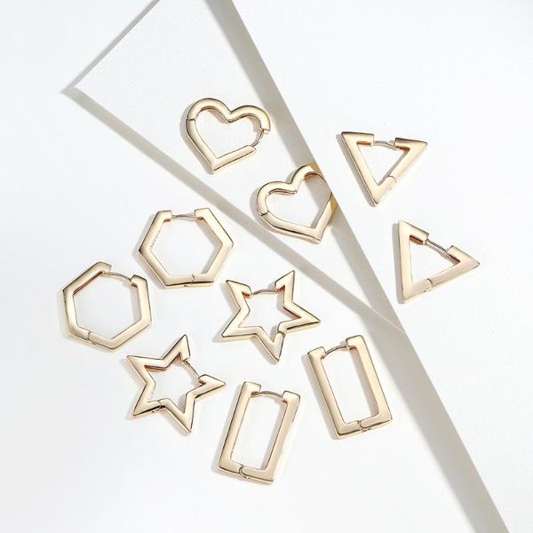 minimalist star rectangle triangle geometric hoop earrings for women gold color copper love heart hexagon earrings female 2020, Golden;silver
minimalist star rectangle triangle geometric hoop earrings for women gold color copper love heart hexagon earrings female 2020, Golden;silver