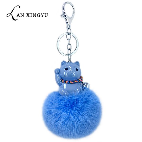 creative metal acrylic lucky cat imitation rex fur feel comfortable fashion lady bag car key accessories, Silver
creative metal acrylic lucky cat imitation rex fur feel comfortable fashion lady bag car key accessories, Silver