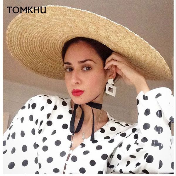 wide brim hats summer elegant natural 18cm big straw hat women beach sun block uv protection panama bone chapeu feminino, Blue;gray
wide brim hats summer elegant natural 18cm big straw hat women beach sun block uv protection panama bone chapeu feminino, Blue;gray