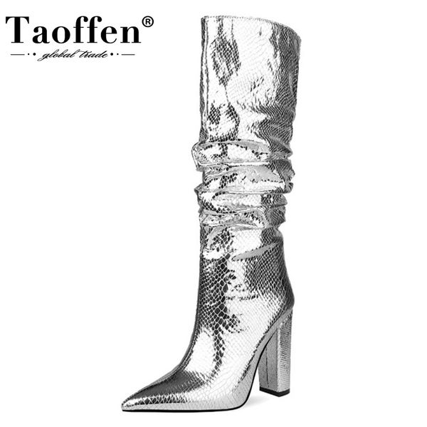 taoffen size 34-43 women knee boots warm high heel winter shoes woman pointed toe new fashion party lady daily footwear, Black
taoffen size 34-43 women knee boots warm high heel winter shoes woman pointed toe new fashion party lady daily footwear, Black