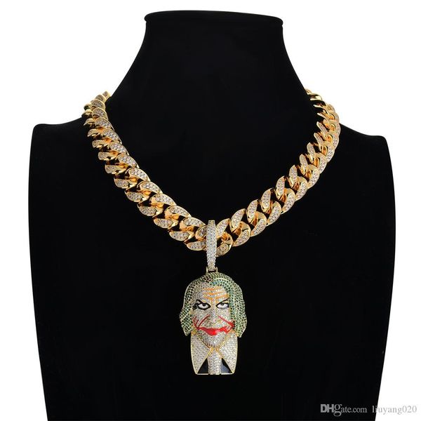 personality batman suit joker pendant micro pave cubic zircon stone gold clown pendant necklace men's hiphop jewelry, Silver
personality batman suit joker pendant micro pave cubic zircon stone gold clown pendant necklace men's hiphop jewelry, Silver