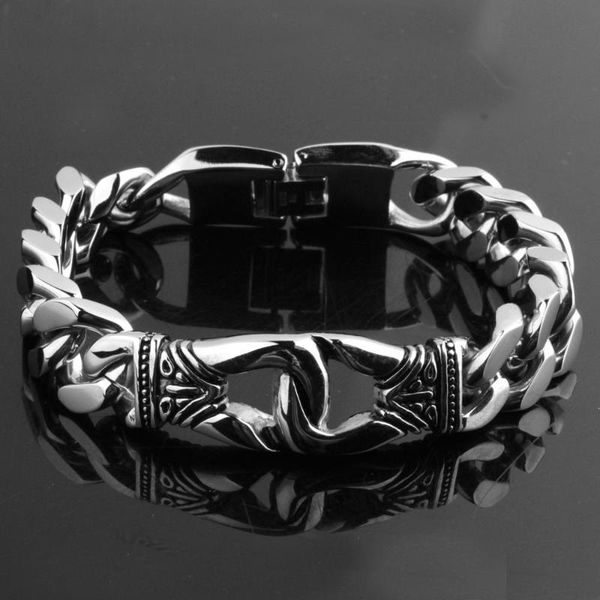 granny chic 15mm men bracelet for man friendship mens bracelets for men punk rock stainless steel male jewelry, Black
granny chic 15mm men bracelet for man friendship mens bracelets for men punk rock stainless steel male jewelry, Black