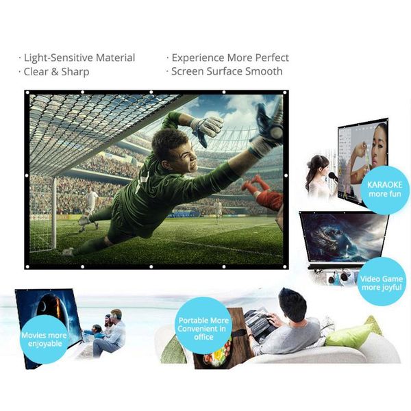 projection screens portable hd projector screen 150inch video 16:9 foldable wall mounted for home theater indoors outdoors movies
projection screens portable hd projector screen 150inch video 16:9 foldable wall mounted for home theater indoors outdoors movies