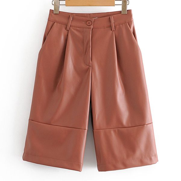 rr casual loose straight pants women fashion solid pu leather trousers women elegant pockets knee length pants female ladies hq, Black;white
rr casual loose straight pants women fashion solid pu leather trousers women elegant pockets knee length pants female ladies hq, Black;white