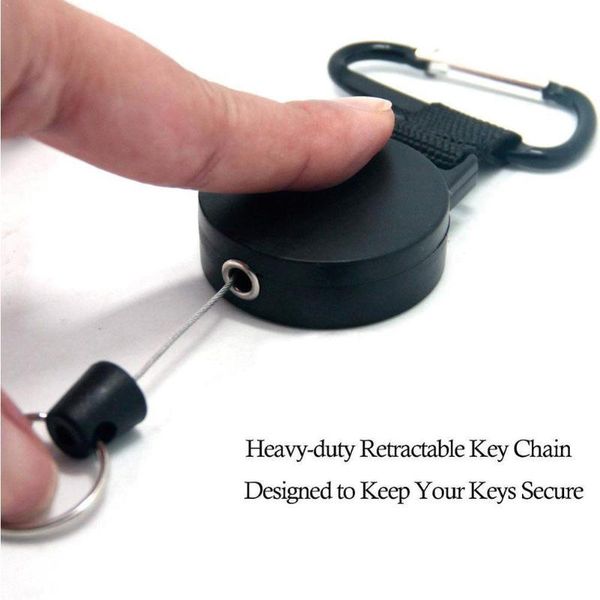 new retractable pull key ring chain belt clip carabiner holder recoil card 60cm extractable to swivel-back reel extends bad x7p7, Silver
new retractable pull key ring chain belt clip carabiner holder recoil card 60cm extractable to swivel-back reel extends bad x7p7, Silver