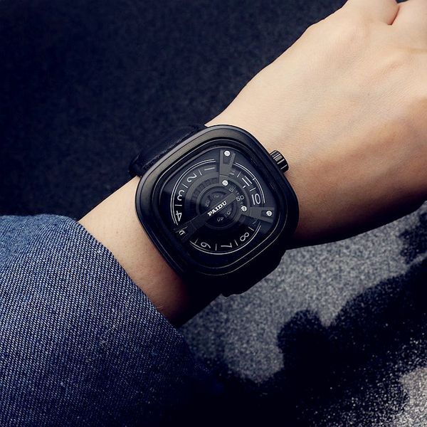 highend punk style square turntable mens watch stylish guys turntable fashion watch allmatch leather belt quartz watch foreign trade, Slivery;brown
highend punk style square turntable mens watch stylish guys turntable fashion watch allmatch leather belt quartz watch foreign trade, Slivery;brown