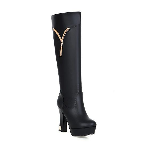 high-heeled waterproof fall and winte thickly with white women boots knee high black beige shoes
high-heeled waterproof fall and winte thickly with white women boots knee high black beige shoes