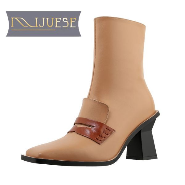 mljuese 2021 women mid-calf boots cow leather winter short plush square toe zipper super high heels female boots size 39, Black
mljuese 2021 women mid-calf boots cow leather winter short plush square toe zipper super high heels female boots size 39, Black