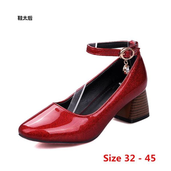 dress shoes high heels women scarpin sandals ladies heel woman pumps ankle strap small big size 32 - 45, Black
dress shoes high heels women scarpin sandals ladies heel woman pumps ankle strap small big size 32 - 45, Black