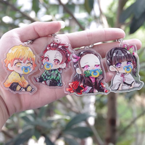 anime demon slayer kimetsu no yaiba keychain tanjirou nezuko zenitsu inosuke kanawo genya acrylic keyring blade of ghost pendant, Silver
anime demon slayer kimetsu no yaiba keychain tanjirou nezuko zenitsu inosuke kanawo genya acrylic keyring blade of ghost pendant, Silver