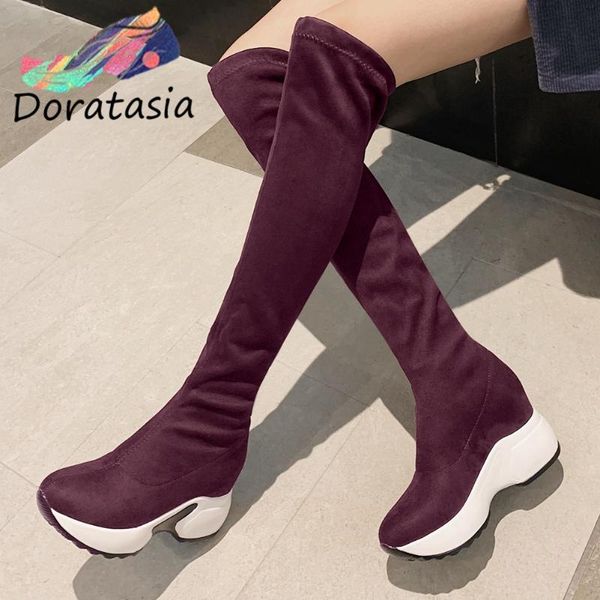 doratasia brand women solid platform chunky stretch shoes 2020 winter casual leisure boots women classic boots, Black
doratasia brand women solid platform chunky stretch shoes 2020 winter casual leisure boots women classic boots, Black