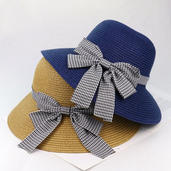 wzcx fashion lattice bow shade outdoor dome straw hat fashion new sunscreen solid color new beach hat women summer cap, Blue;gray
wzcx fashion lattice bow shade outdoor dome straw hat fashion new sunscreen solid color new beach hat women summer cap, Blue;gray