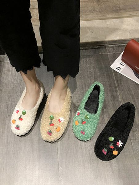 plush shoes women winter plus velvet 2020 new single shoes korean version of the wild flat pedal autumn beanie women's sho, Black
plush shoes women winter plus velvet 2020 new single shoes korean version of the wild flat pedal autumn beanie women's sho, Black