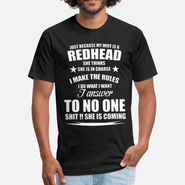 just because my wife is a redhead she thinks she i t shirt men designer short sleeve s-xxxl clothes gift authentic summer standard shirt
just because my wife is a redhead she thinks she i t shirt men designer short sleeve s-xxxl clothes gift authentic summer standard shirt