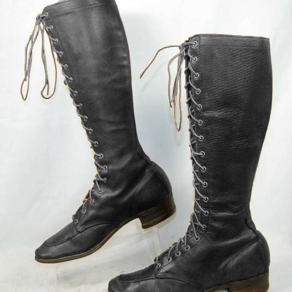 women boots pu leather lace up retro casual womans booties gladiator low heel shoes ladies fashion botas mujer invierno tw572, Black
women boots pu leather lace up retro casual womans booties gladiator low heel shoes ladies fashion botas mujer invierno tw572, Black
