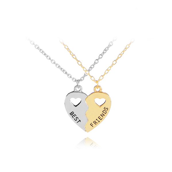 pendant necklaces heart shape two petals gold silver color necklace firends hollow splice alloy letter gift jewelry
pendant necklaces heart shape two petals gold silver color necklace firends hollow splice alloy letter gift jewelry