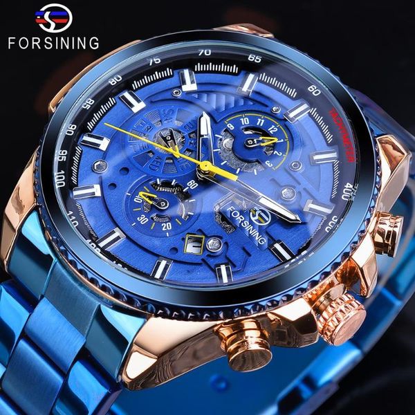 forsining rose golden case bluesteel 3 dial multifunction mens business sport automatic mechanical wrist watch top, Slivery;brown
forsining rose golden case bluesteel 3 dial multifunction mens business sport automatic mechanical wrist watch top, Slivery;brown