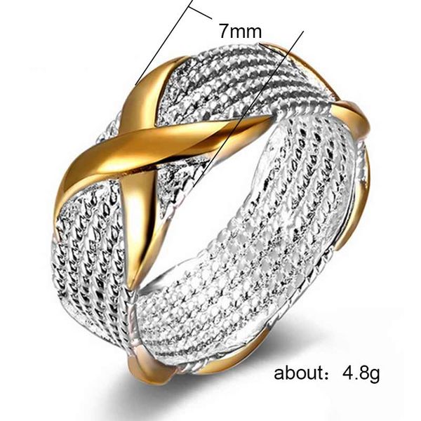 junerain моды марка золотой цвет буква x shaped two tone design party кольцо диапазона anniversary уникальный подарок пятно палец кольцо для, Silver
junerain моды марка золотой цвет буква x shaped two tone design party кольцо диапазона anniversary уникальный подарок пятно палец кольцо для, Silver