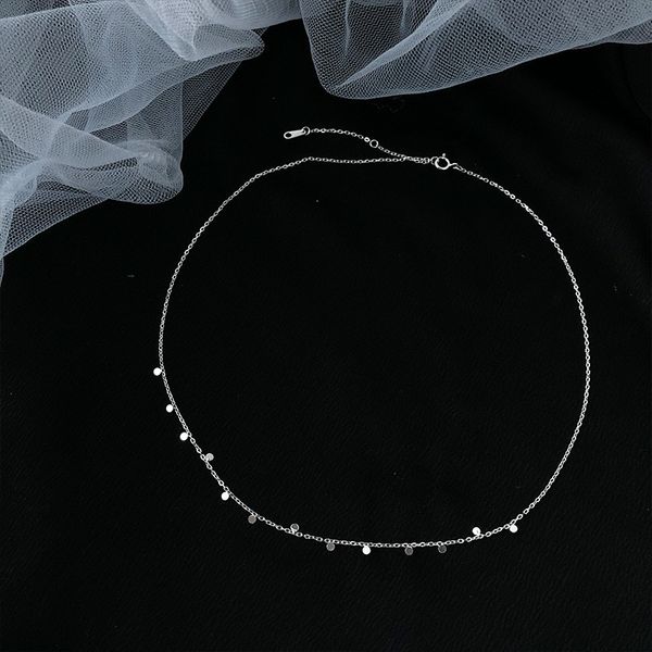 2020 fashion charm clavicle chain tassel real sterling choker chain gift pendant necklace jewelry for women necklace new, Silver
2020 fashion charm clavicle chain tassel real sterling choker chain gift pendant necklace jewelry for women necklace new, Silver