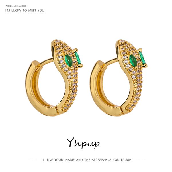 hoop & huggie yhpup exquisite bling cubic zirconia snake earrings kpop gold plated copper fashion jewelry 2021 party gift, Golden;silver
hoop & huggie yhpup exquisite bling cubic zirconia snake earrings kpop gold plated copper fashion jewelry 2021 party gift, Golden;silver