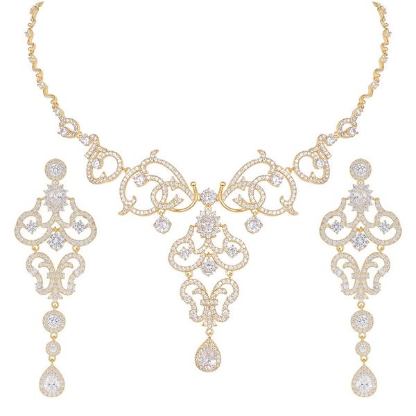 weimanjingdian new arrival vine design cubic zirconia cz crystal necklace and earring wedding set with back drop, Silver
weimanjingdian new arrival vine design cubic zirconia cz crystal necklace and earring wedding set with back drop, Silver