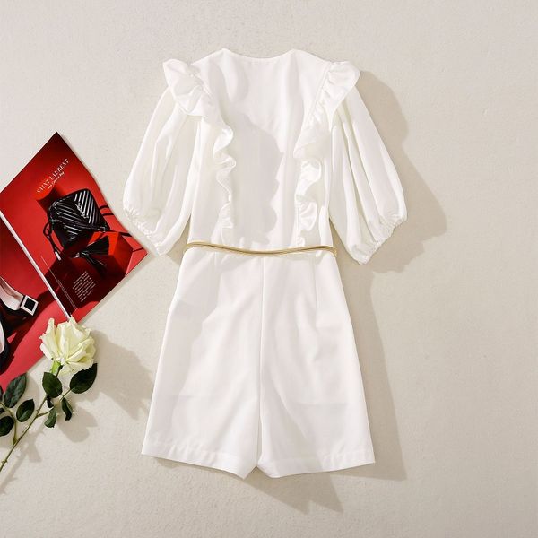 women's jumpsuits & rompers jumpsuit shorts 2021 summer fashion playsuit ladies v-neck golden belt deco short sleeve casual whi, Black;white
women's jumpsuits & rompers jumpsuit shorts 2021 summer fashion playsuit ladies v-neck golden belt deco short sleeve casual whi, Black;white