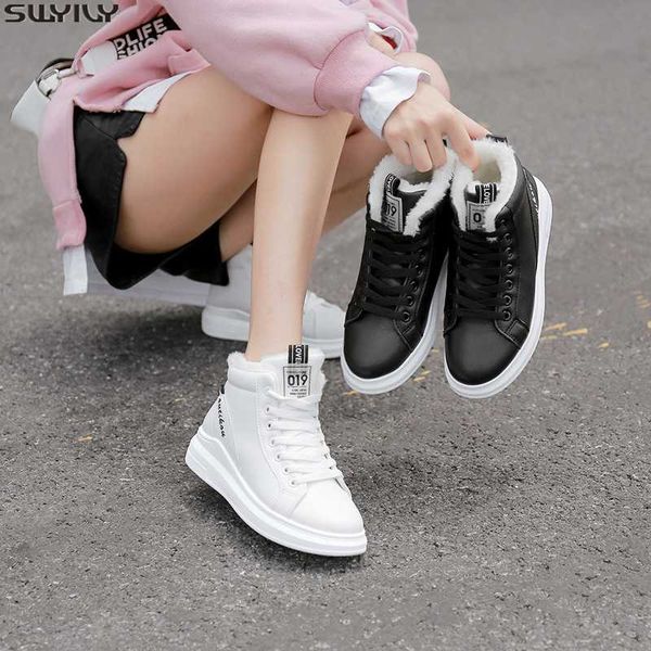 swyivy chaussures femmes pu casual women winter shoes lace up snow boots 2020 ankle boots women short plush warm solid booties, Black
swyivy chaussures femmes pu casual women winter shoes lace up snow boots 2020 ankle boots women short plush warm solid booties, Black