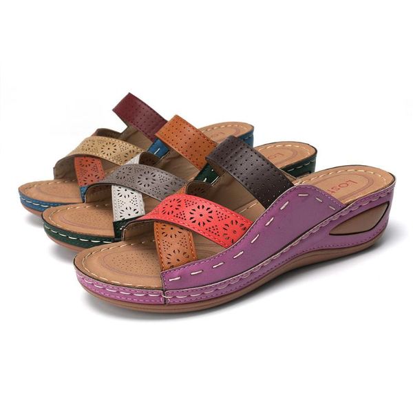 sandals 2021 cross-border wish large size 43 casual roman porous with holes cross open toe slanted heel slippers, Black
sandals 2021 cross-border wish large size 43 casual roman porous with holes cross open toe slanted heel slippers, Black