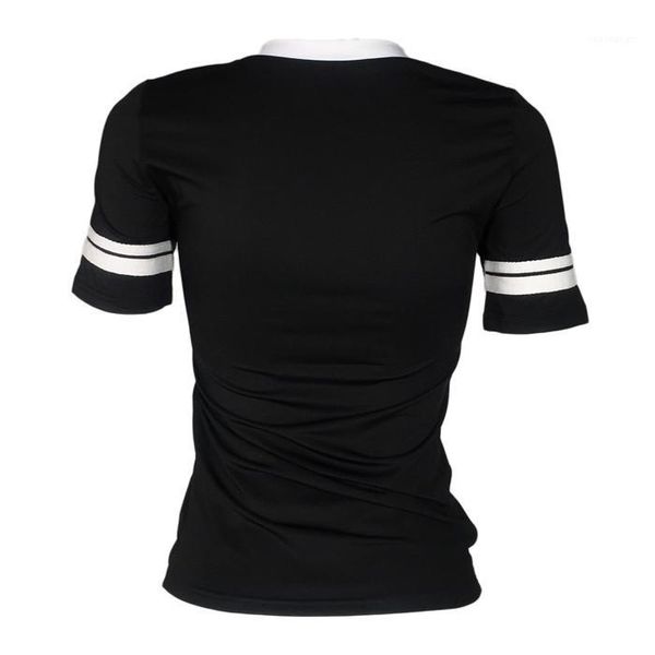 лето tshirts дамы конструктор футболка с коротким рукавом o-образным вырезом черный топы сыпучие печать tee женской одежды женщин, White
лето tshirts дамы конструктор футболка с коротким рукавом o-образным вырезом черный топы сыпучие печать tee женской одежды женщин, White