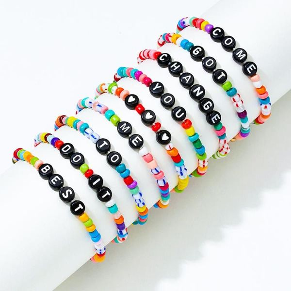 new fashion friendship bracelets for women girls boho you love me letter rainbow beads bracelet couple jewelry pulseiras mujer, Golden;silver
new fashion friendship bracelets for women girls boho you love me letter rainbow beads bracelet couple jewelry pulseiras mujer, Golden;silver
