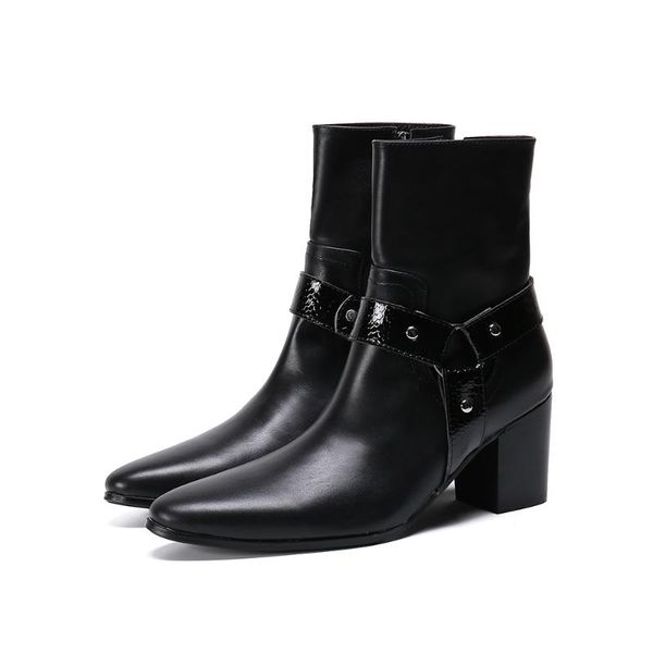 dress shoes christia bella classic large size black genuine leather male pointed toe heighten boots men's motorcycle man party
dress shoes christia bella classic large size black genuine leather male pointed toe heighten boots men's motorcycle man party