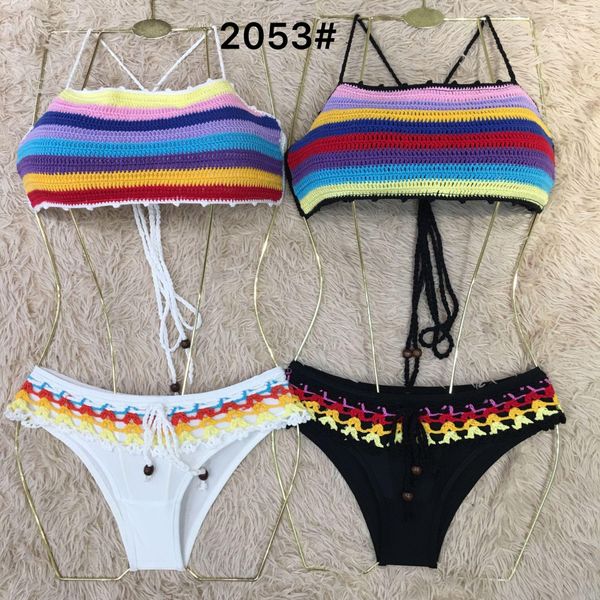 fashion designer hand knitting bandage bikinis womens swimwear set crop beach swim bra thong swimming suits striped bikinis off white, White;black
fashion designer hand knitting bandage bikinis womens swimwear set crop beach swim bra thong swimming suits striped bikinis off white, White;black