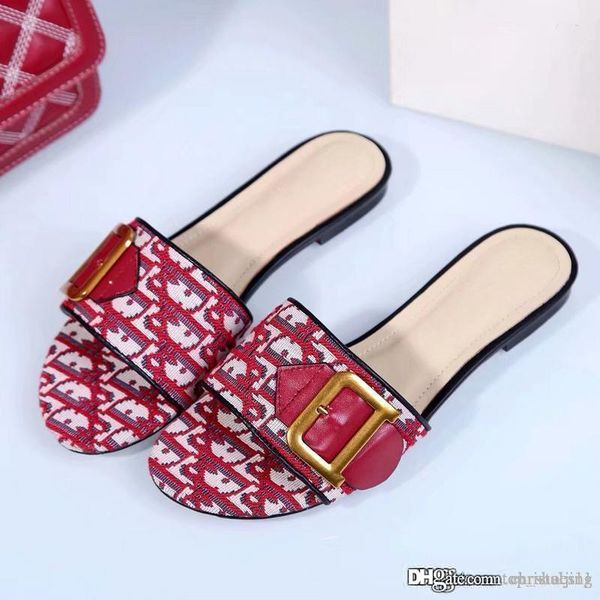 new summer women slippers flat sandals european designer outdoor beach fashion causal metal buckle strap d slippers with box, Black
new summer women slippers flat sandals european designer outdoor beach fashion causal metal buckle strap d slippers with box, Black