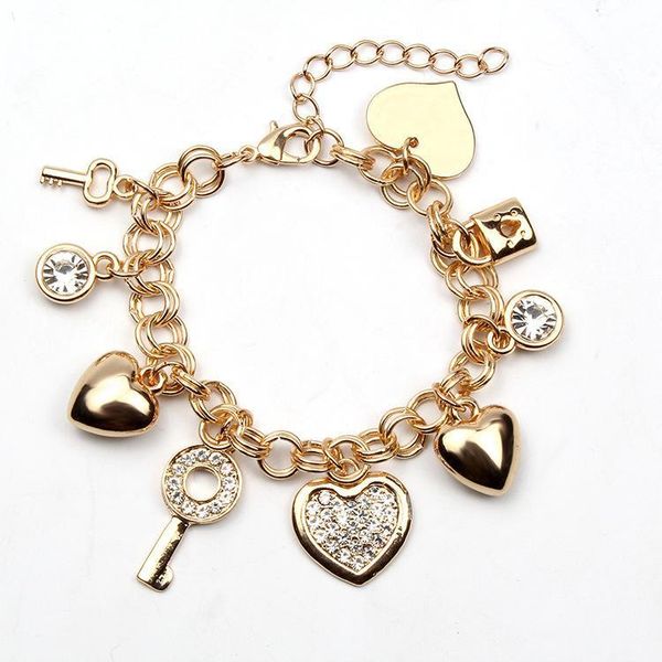 alloy elastic zircon heart bracelet pendant bangles peach hearts bracelet retro diy accessories, Golden;silver
alloy elastic zircon heart bracelet pendant bangles peach hearts bracelet retro diy accessories, Golden;silver