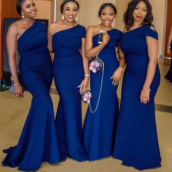 2020 royal blue mermaid bridesmaid dresses one shoulder sweep train african wedding guest gowns maid of honor dress plus size, White;pink
2020 royal blue mermaid bridesmaid dresses one shoulder sweep train african wedding guest gowns maid of honor dress plus size, White;pink