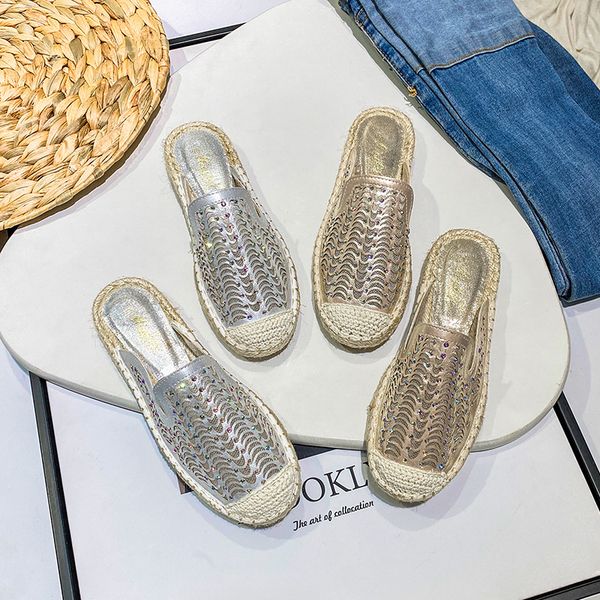 female shoes big size glitter slides womens slippers outdoor cover toe loafers 2020 jelly flat fretwork basic fabric fisherman, Black
female shoes big size glitter slides womens slippers outdoor cover toe loafers 2020 jelly flat fretwork basic fabric fisherman, Black