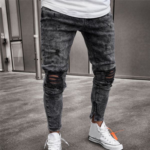 men's jeans mens cool designer brand black skinny ripped destroyed stretch slim fit hop pants with holes for men pantalon homme, Blue
men's jeans mens cool designer brand black skinny ripped destroyed stretch slim fit hop pants with holes for men pantalon homme, Blue