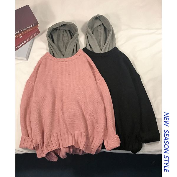 men's sweaters winter sweater men warm fashion casual solid color long-sleeved hooded knitting pullover man streetwear loose male cloth, White;black
men's sweaters winter sweater men warm fashion casual solid color long-sleeved hooded knitting pullover man streetwear loose male cloth, White;black