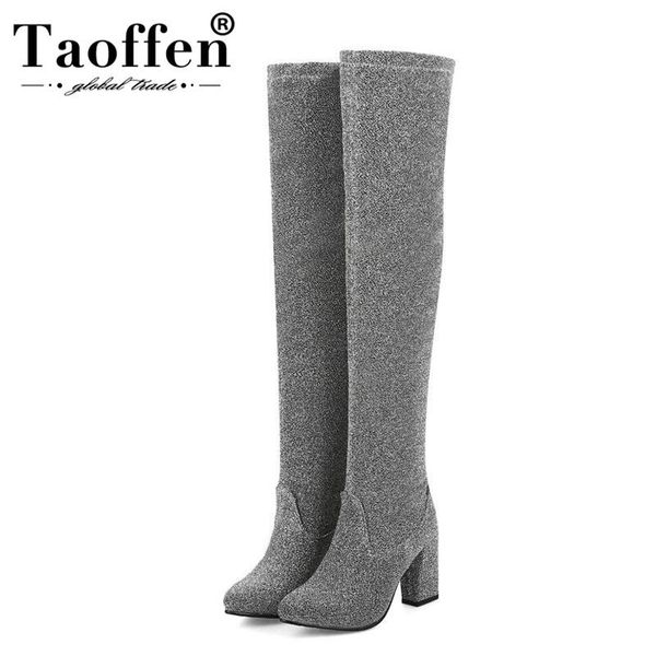 taoffen trend women over the knee boots bling long boots fashion pointed toe thick heel shoes women winter footwear size 32-43, Black
taoffen trend women over the knee boots bling long boots fashion pointed toe thick heel shoes women winter footwear size 32-43, Black