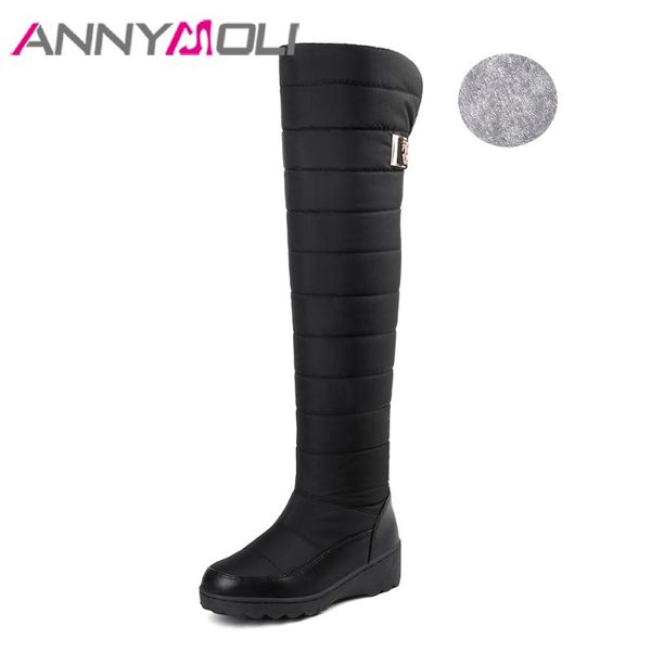 annymoli winter snow boots women shoes plush over the knee boots fur platform wedge heel long female 2020 large size 5-11, Black
annymoli winter snow boots women shoes plush over the knee boots fur platform wedge heel long female 2020 large size 5-11, Black