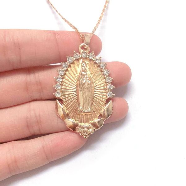 religious style gold chain necklace vintage fashion virgin mary pendant necklace for women short trendy, Silver
religious style gold chain necklace vintage fashion virgin mary pendant necklace for women short trendy, Silver