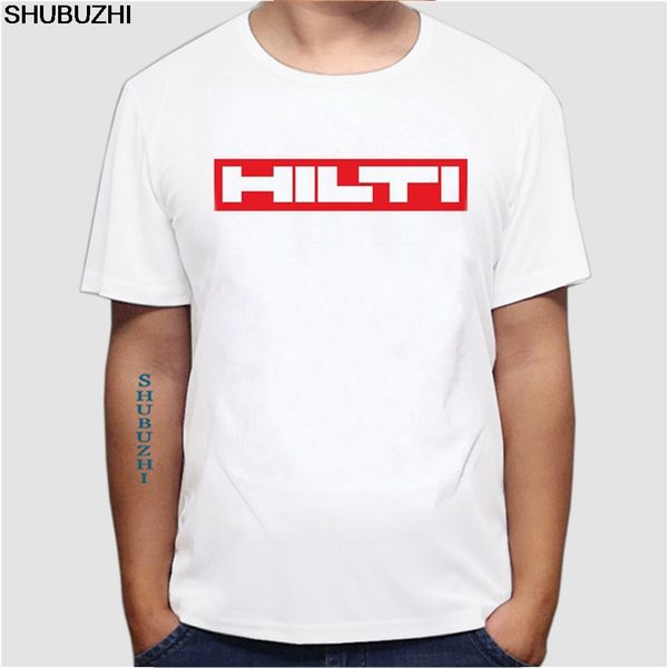 new fashion man hilti machine logo white t-shirt men t shirt tees euro size