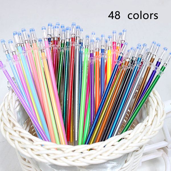 48pcs gel pens glitter writing drawing school kids craft art supplies colorful 
48pcs gel pens glitter writing drawing school kids craft art supplies colorful