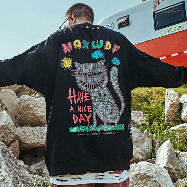hip hop streetwear pullover mens print sweatshirt cotton casual 2020 autumn hiphop loose sweat shirt oversize, Black
hip hop streetwear pullover mens print sweatshirt cotton casual 2020 autumn hiphop loose sweat shirt oversize, Black