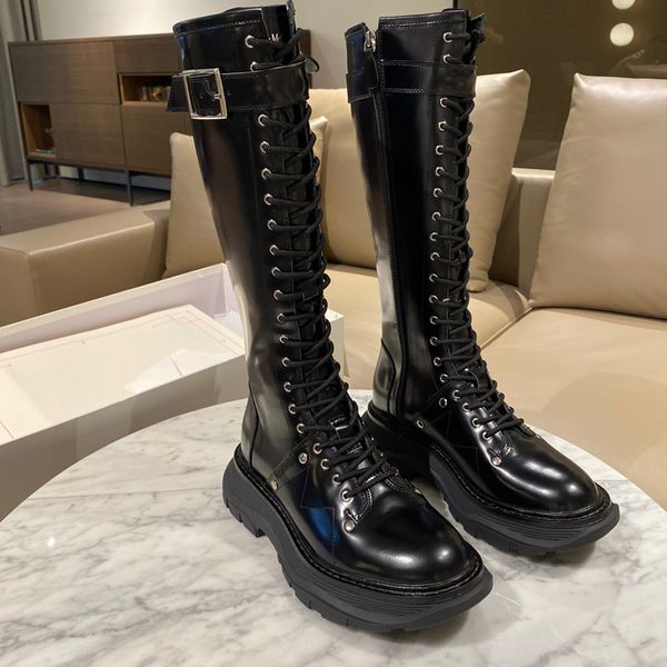 shoes women platform knee high boots black leather round toe lace-up motorcycle boots zipper zapatos de mujer 2020 winter
shoes women platform knee high boots black leather round toe lace-up motorcycle boots zipper zapatos de mujer 2020 winter