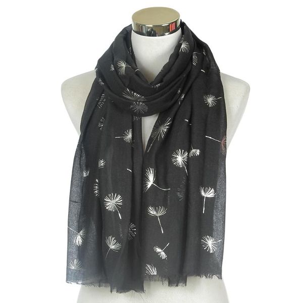 foxmother new shiny fashionable black pink white color foil sliver dandelion scarf shawl for ladies, Blue;gray
foxmother new shiny fashionable black pink white color foil sliver dandelion scarf shawl for ladies, Blue;gray