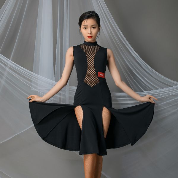 stage wear latin dance dresses for women mesh sleeveless black practice clothes professional rumba performance costumes vo976, Black;red
stage wear latin dance dresses for women mesh sleeveless black practice clothes professional rumba performance costumes vo976, Black;red