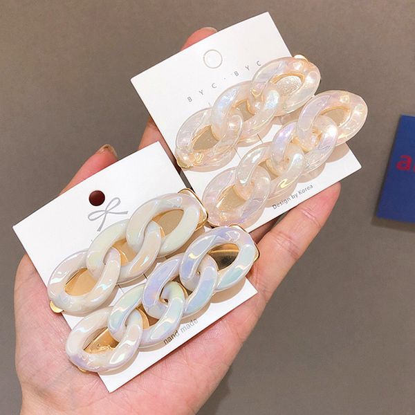 new acrylic chains hairpins hair accessories for women korea metal gold color resin chain hair clips hairgrip fashion jewelry, Golden;silver
new acrylic chains hairpins hair accessories for women korea metal gold color resin chain hair clips hairgrip fashion jewelry, Golden;silver