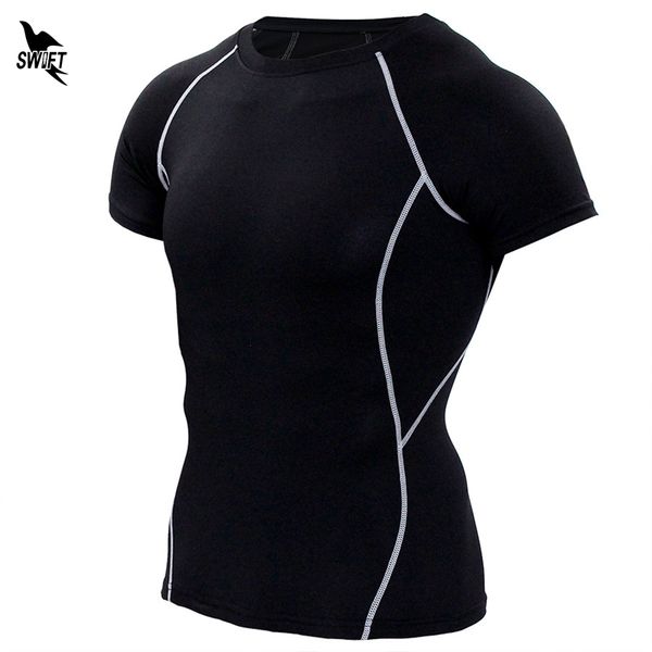 running jerseys short sleeve men shirt fitness exercise gym pro compression tights workout sports training soccer tees, Black;blue
running jerseys short sleeve men shirt fitness exercise gym pro compression tights workout sports training soccer tees, Black;blue